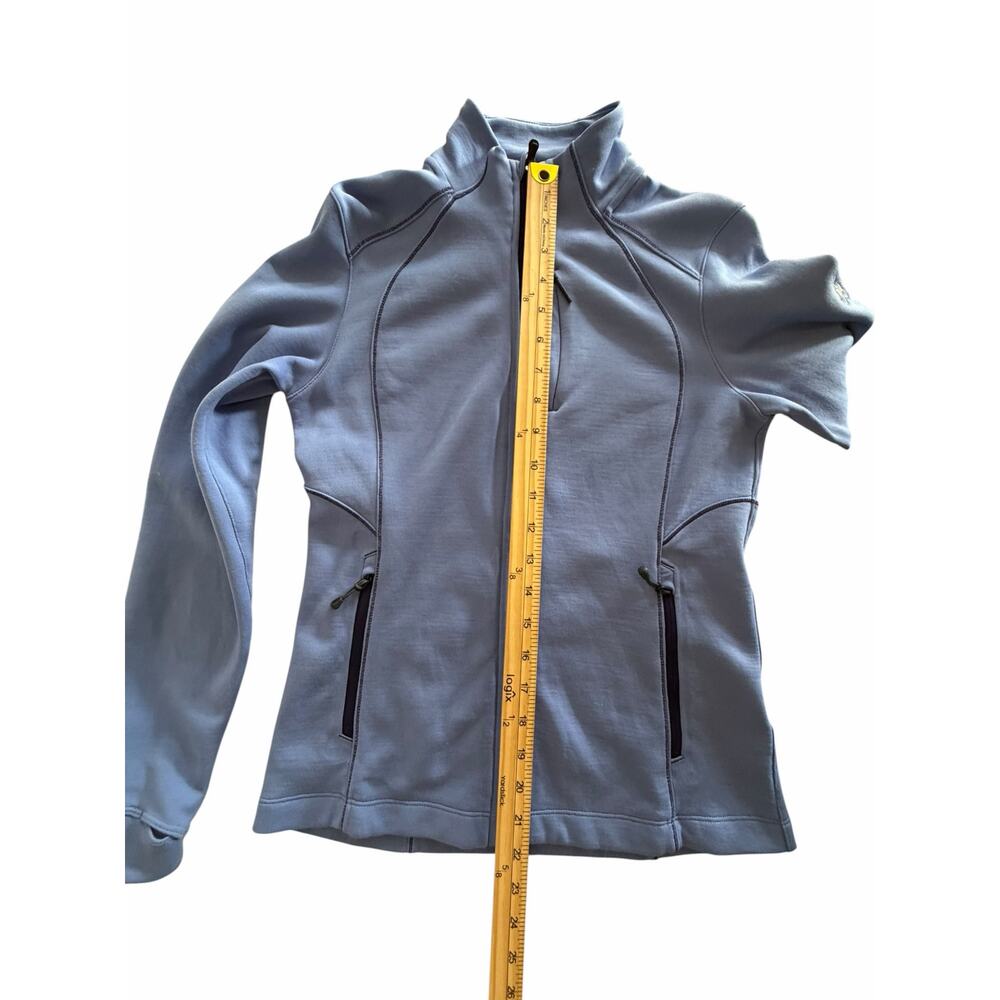 Smartwool PhD Merino Wool Full Zip Jacket XS Lavender Blue Gorpcore Hiking Apres - Picture 8 of 8